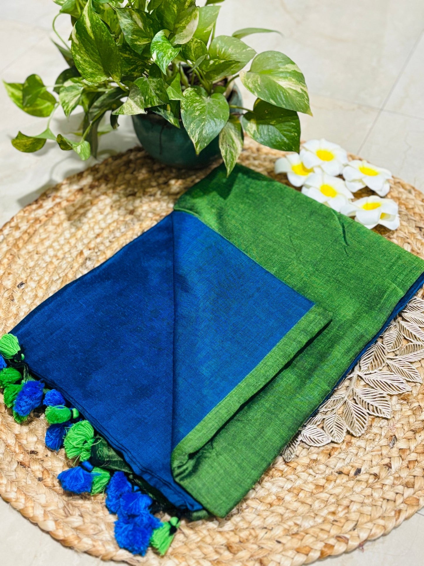 HOK0305 - Antara - Green & Blue - House of Kateelam