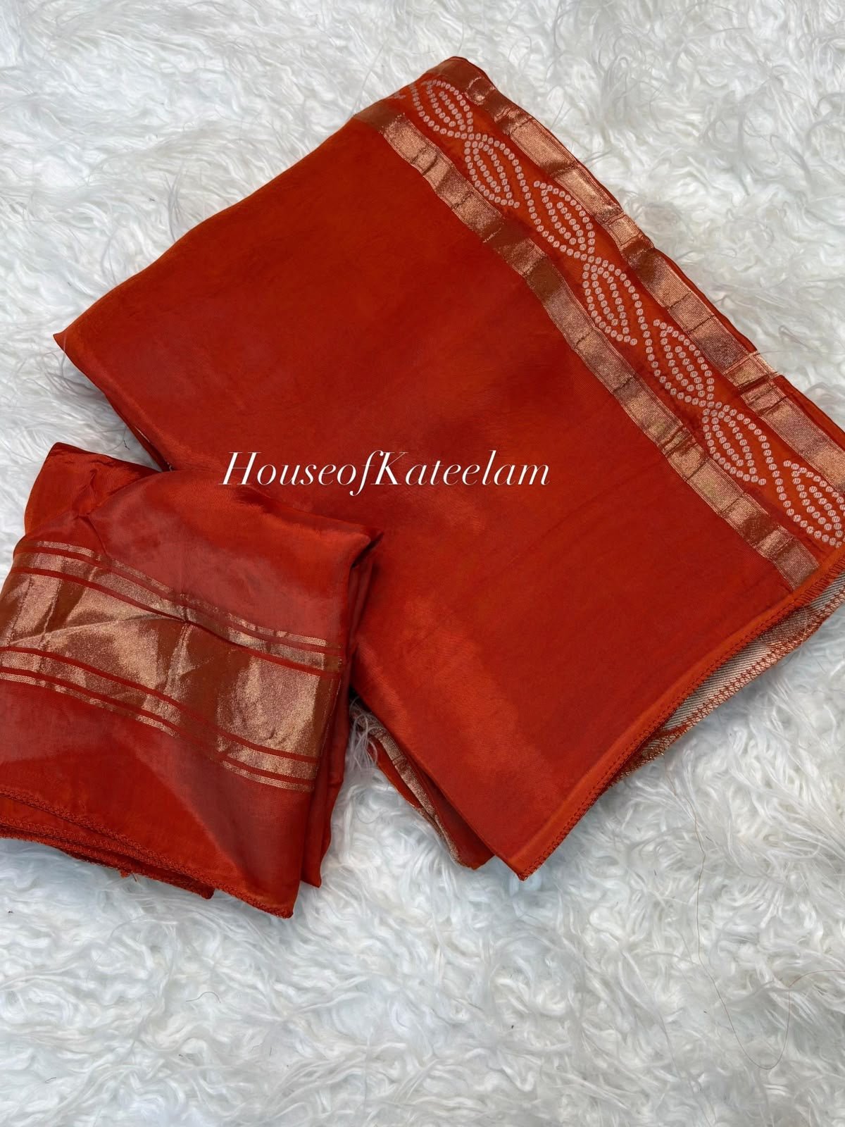HOK126-02- Meera- Orange - House of Kateelam
