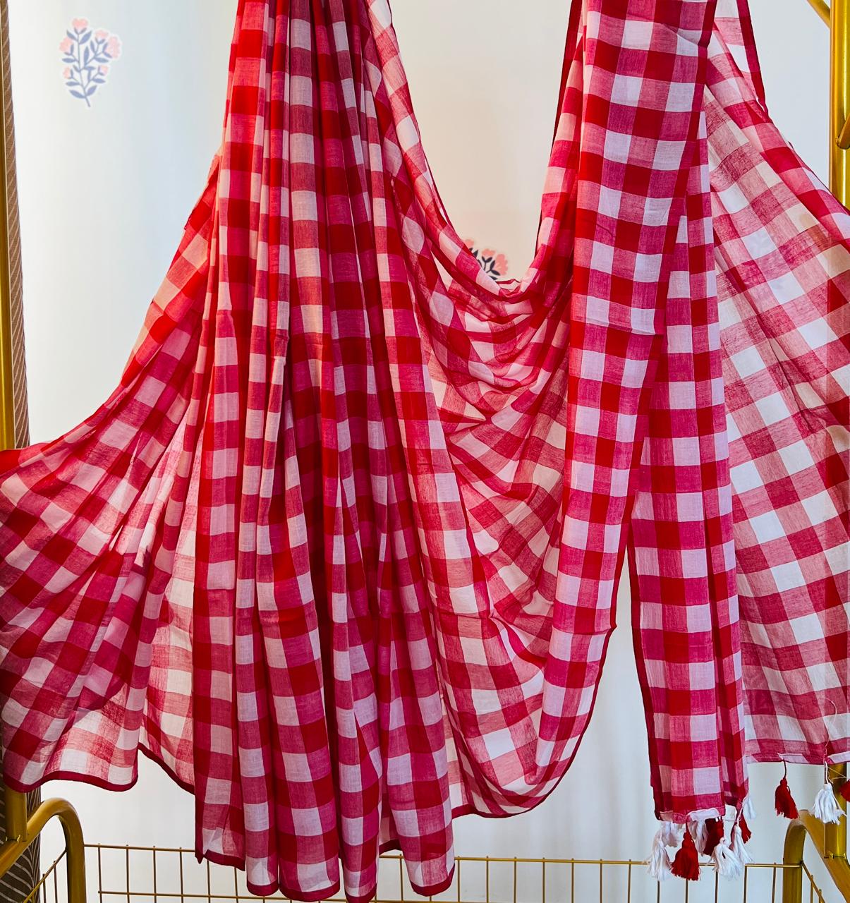 HOK2803 - Gamcha - Red & White Checks - House of Kateelam