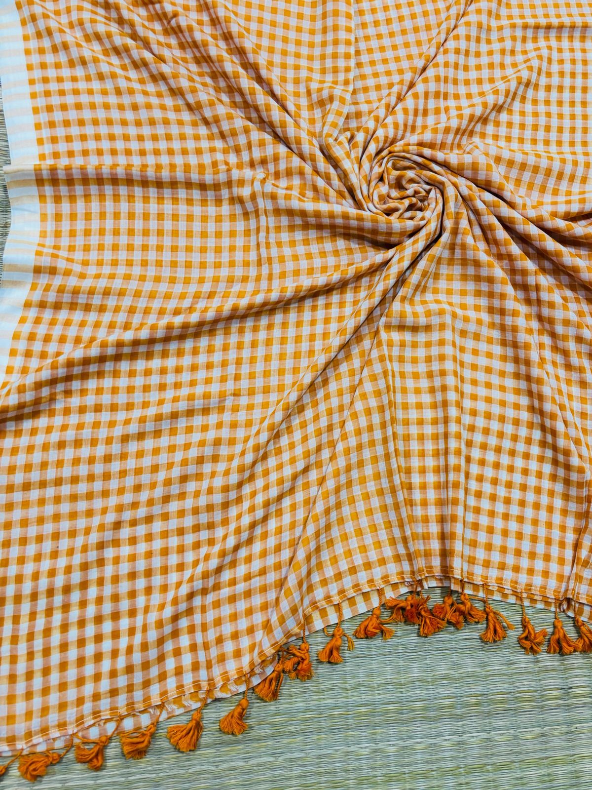 HOK2804 - Gamcha - Yellow & White - House of Kateelam