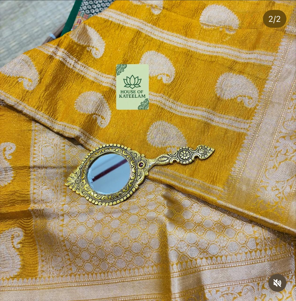 HOK3202 - Divya - Mustard Yellow - House of Kateelam