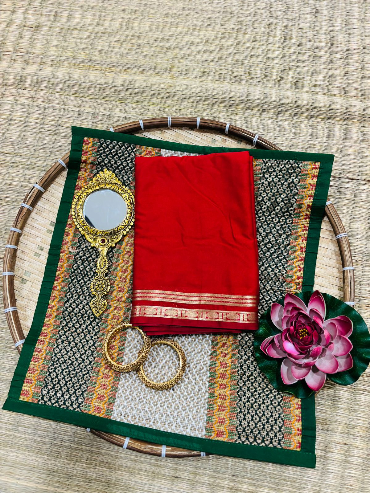 HOK3504 - Hamsini - Red - House of Kateelam