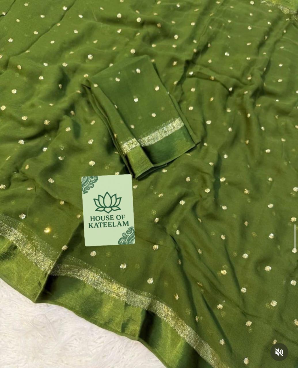 HOK5202 - Mohini - Mehndi Green - House of Kateelam