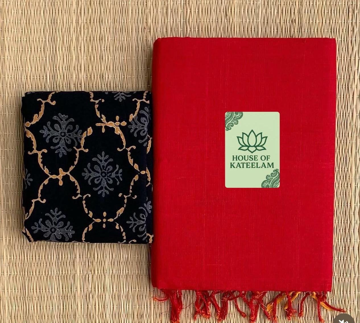 HOK6303 - Sonali - Red & Black - House of Kateelam