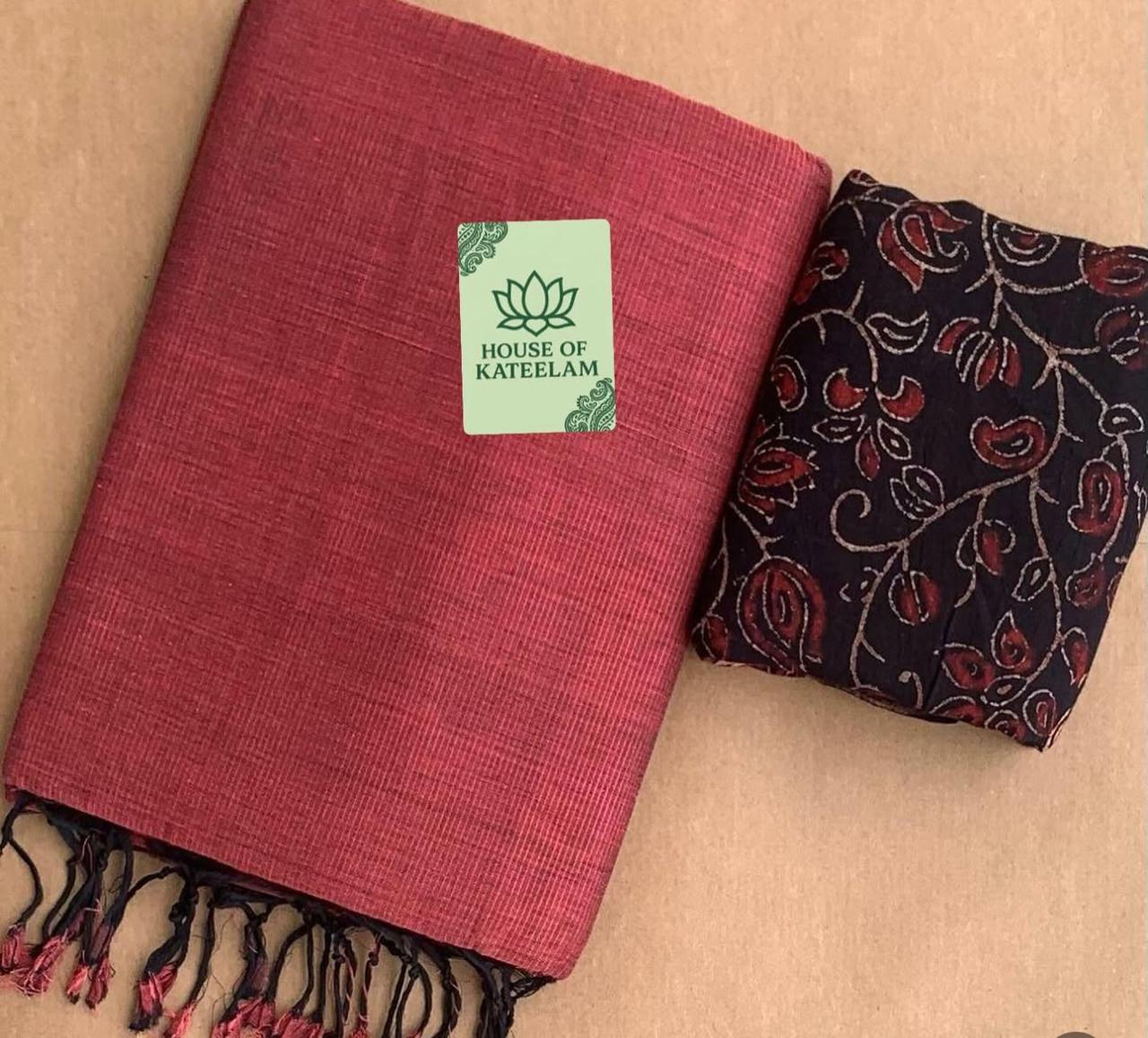 HOK6305 - Sonali - Maroon & Black - House of Kateelam
