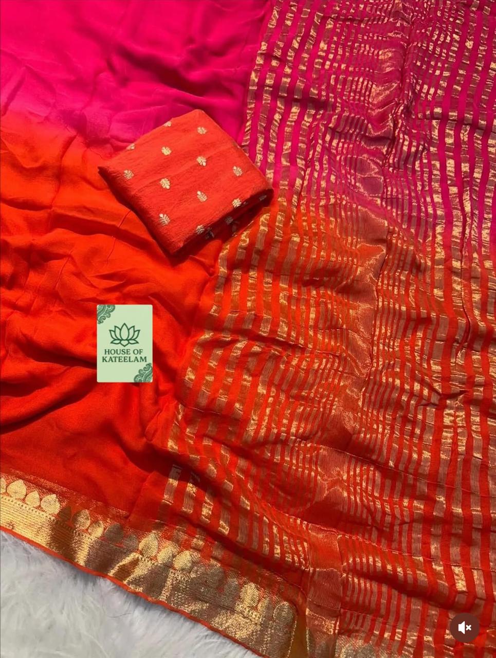 HOK6601 - Shruti - Orange & Pink - House of Kateelam