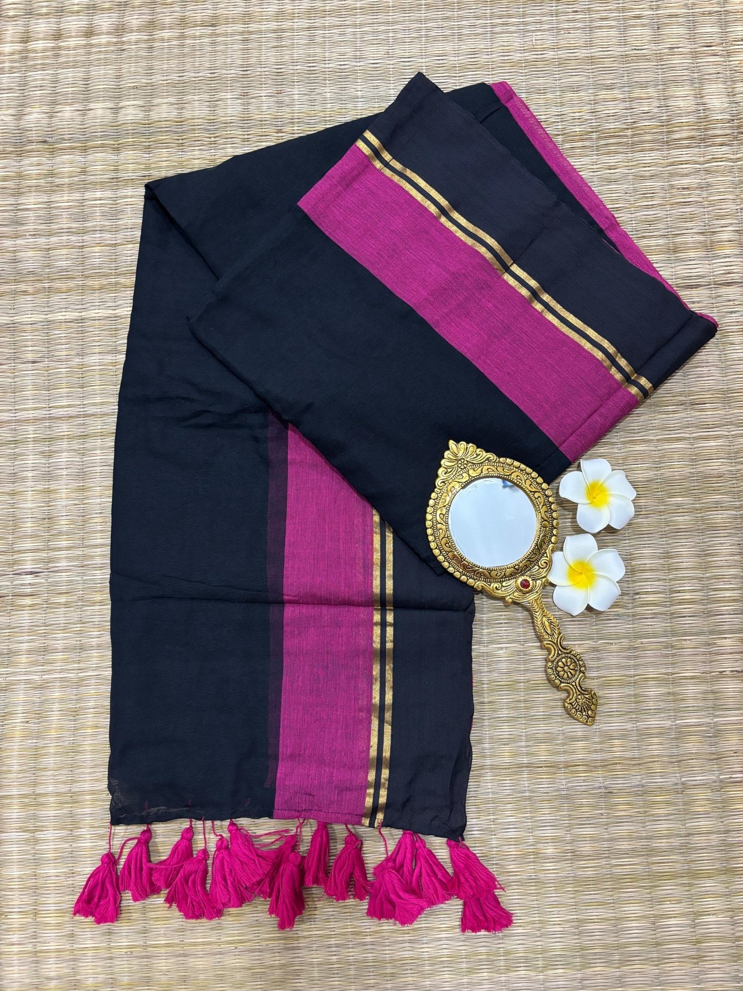 HOK8401 - Meghna - Black & Pink - House of Kateelam