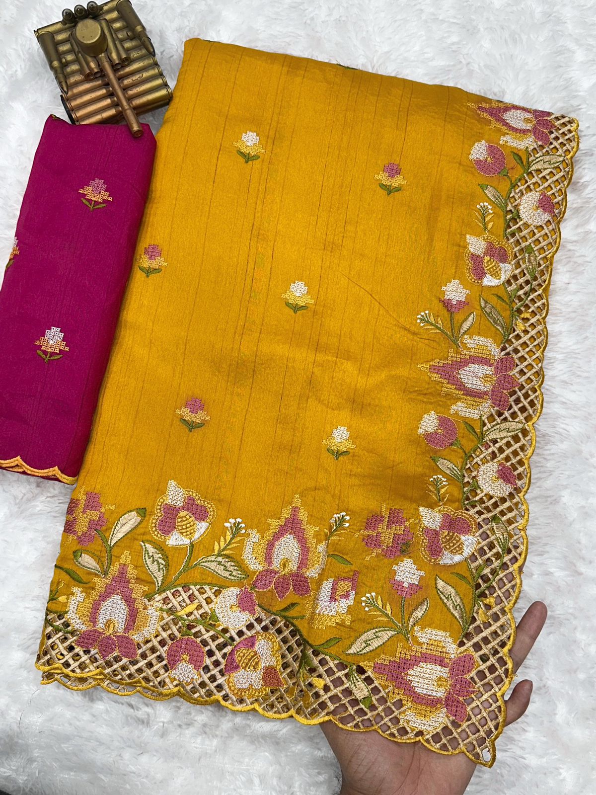 HOK9801 - Shivanjali - Yellow - House of Kateelam