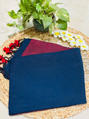 MALIKA KHADI Navy Blue & Maroon