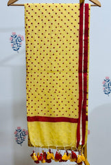 HOK2402- Chandini-Yellow & Red Polka