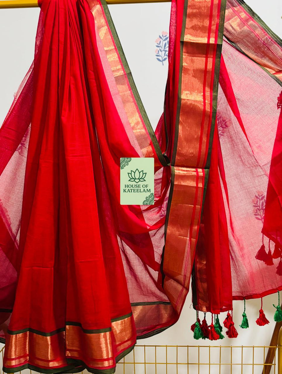 HOK2703- Onam Kasavu- Red Green Gold