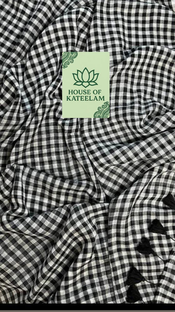 HOK2813- Gamcha- Black & White Checks