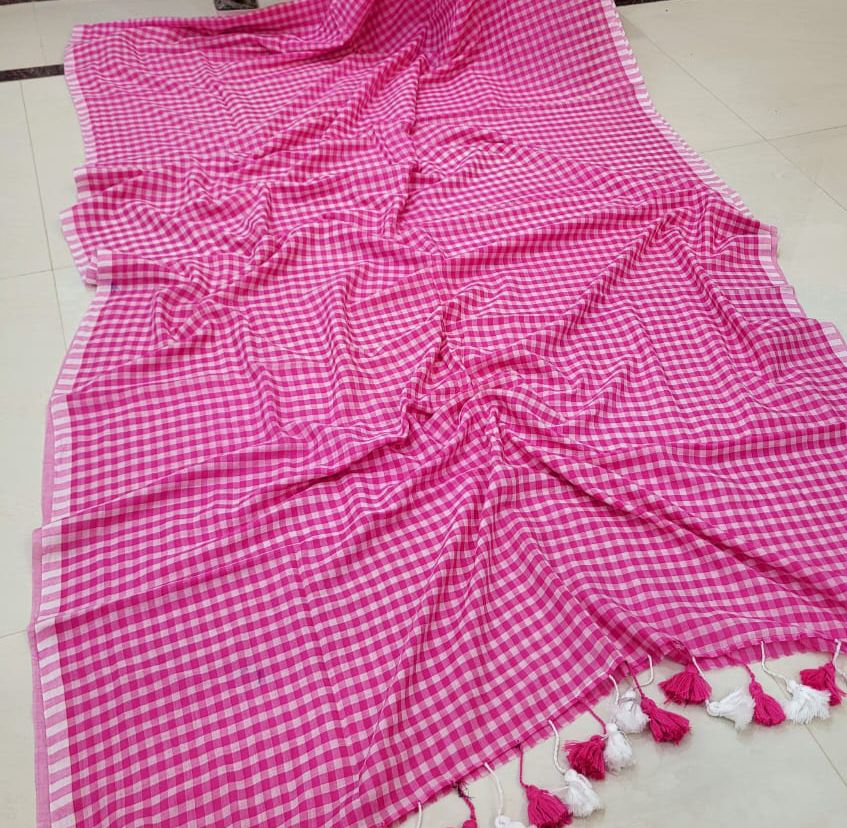 HOK2817- Gamcha- Dark Pink Checks
