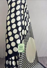 HOK3604- Chandra- Black with White Polka dots