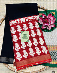 HOK3808- Mayura- Black Red & White