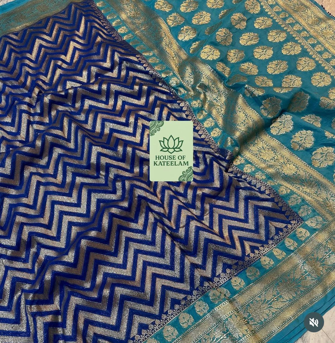 HOK4003- Shubhra- Royal Blue & Light Blue