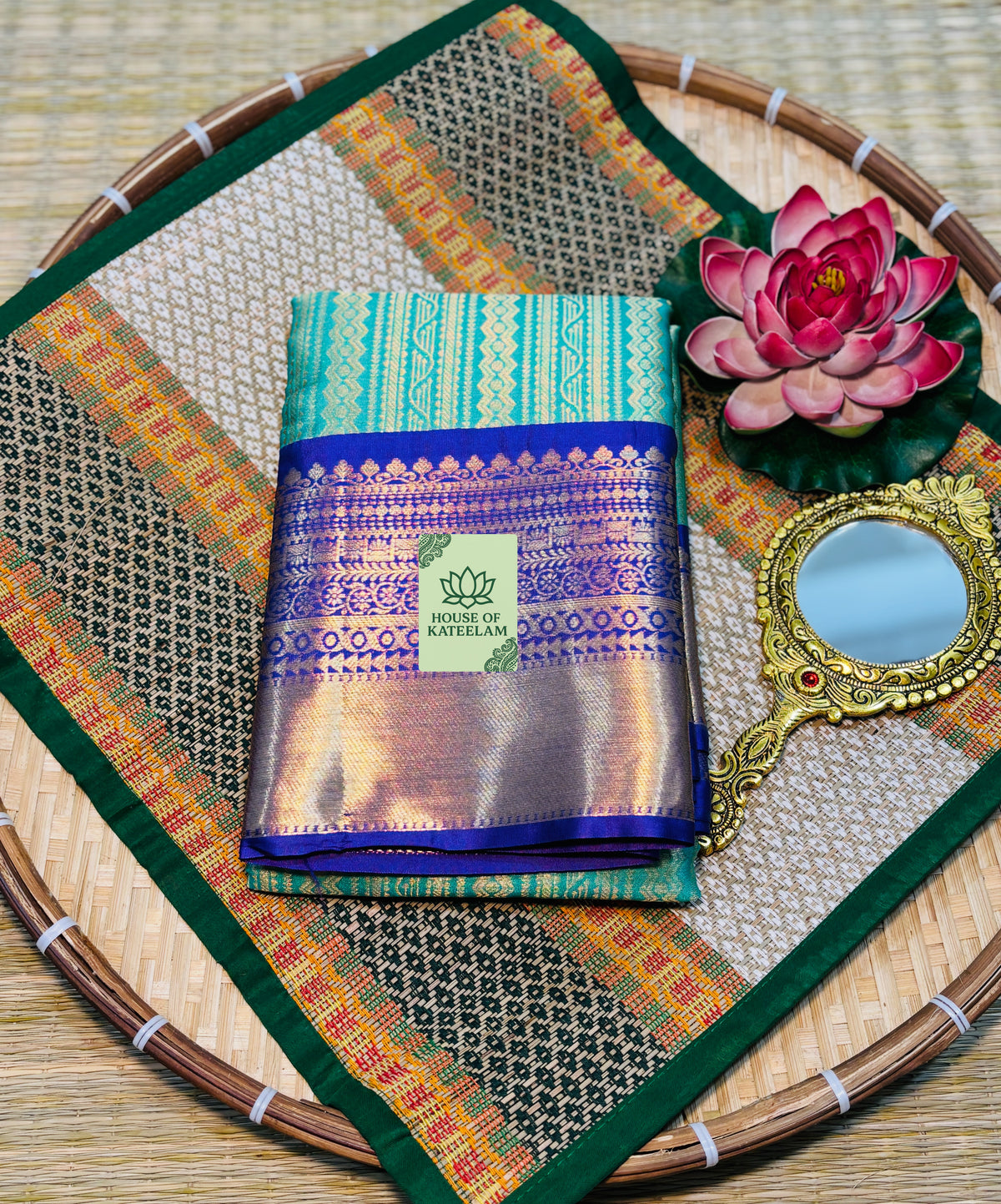 HOK5006- Kalyani- Green & Purple