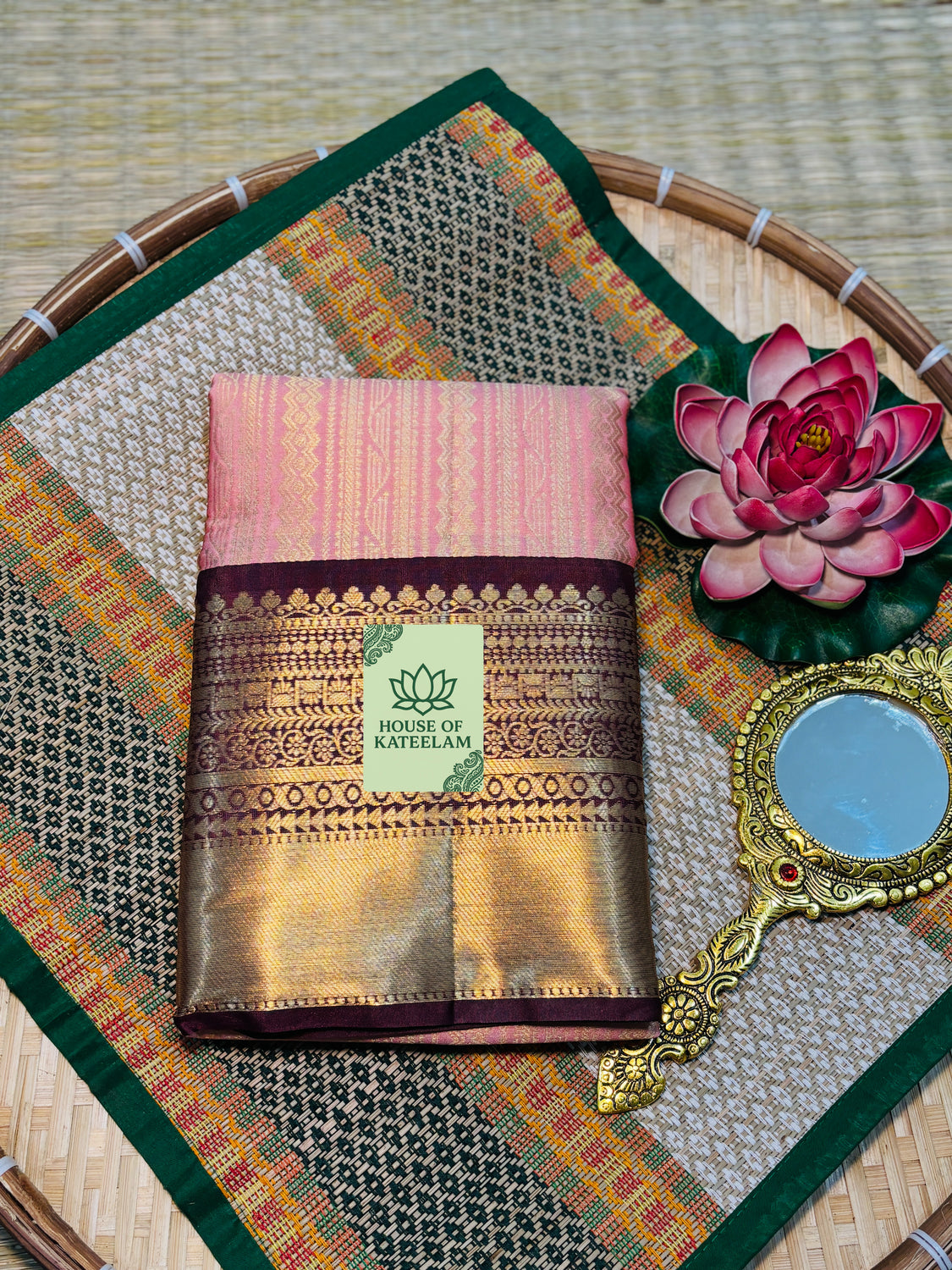 HOK5009- Kalyani- Peach & Maroon