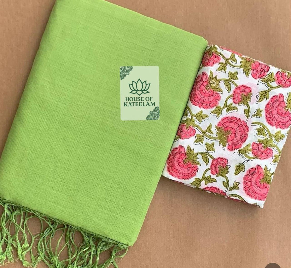 HOK6309- Sonali- Light Green & White