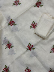 HOK6403- Siya- Beige with Floral Embroidery