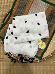 HOK7102- Prema- White with Black Heart