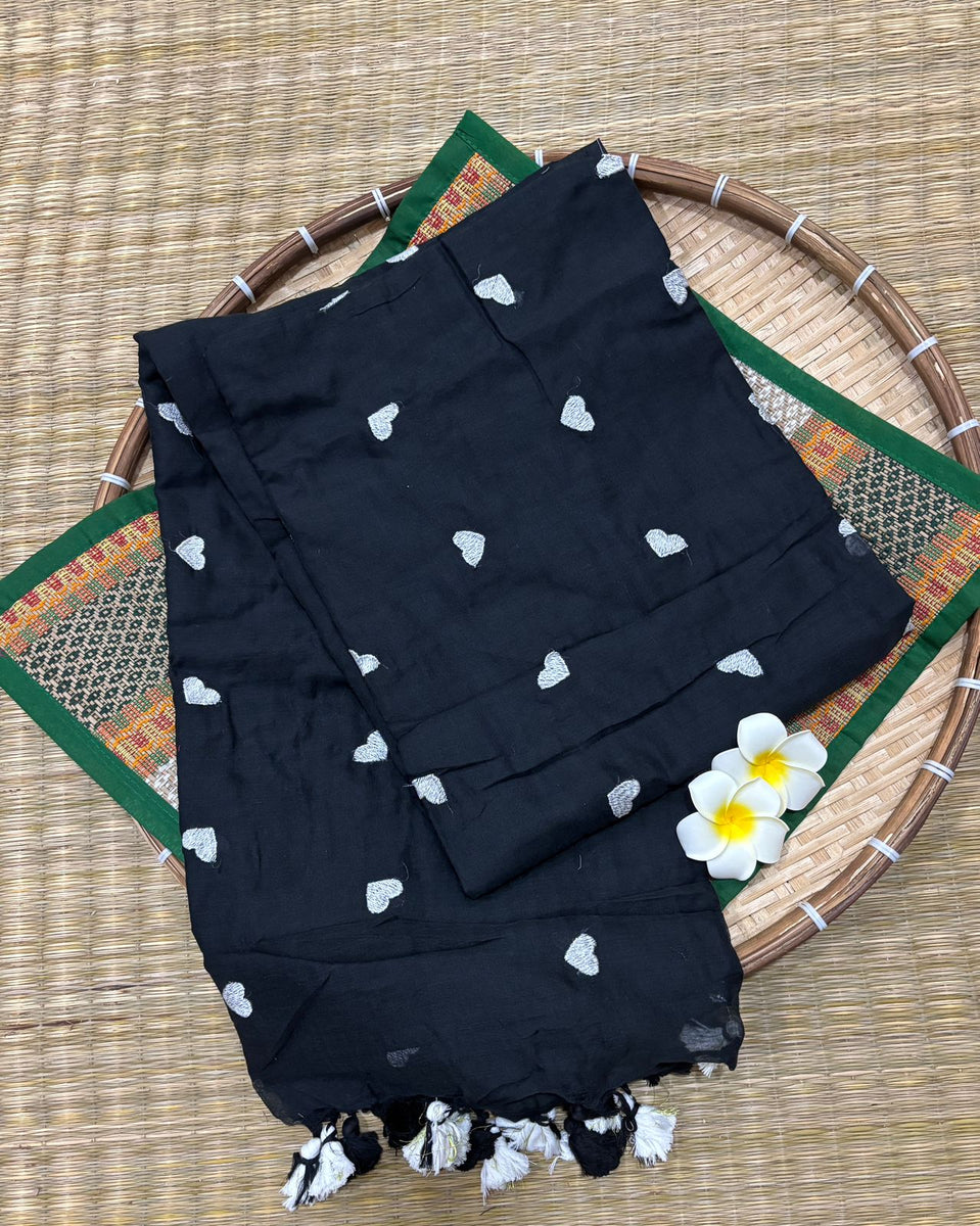 HOK7103- Prema- Black with White Heart