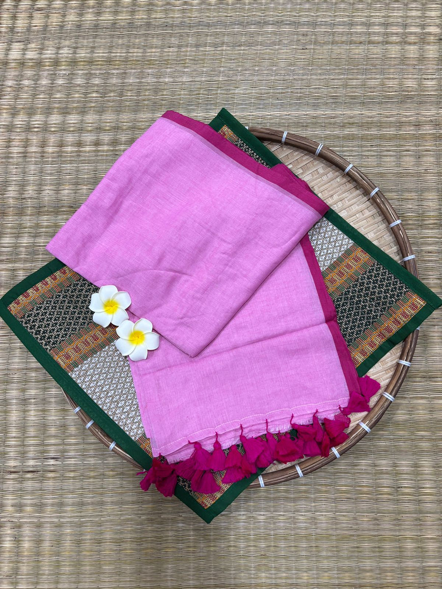 HOK7301- Veda- Light Pink with Dark Pink Border