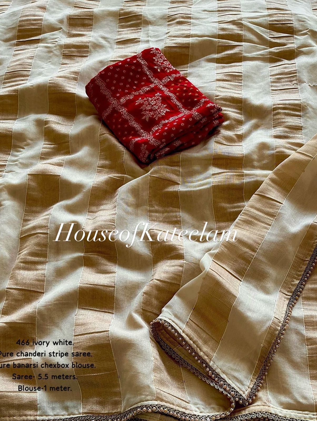 HOK9201- Vaani- White & Gold