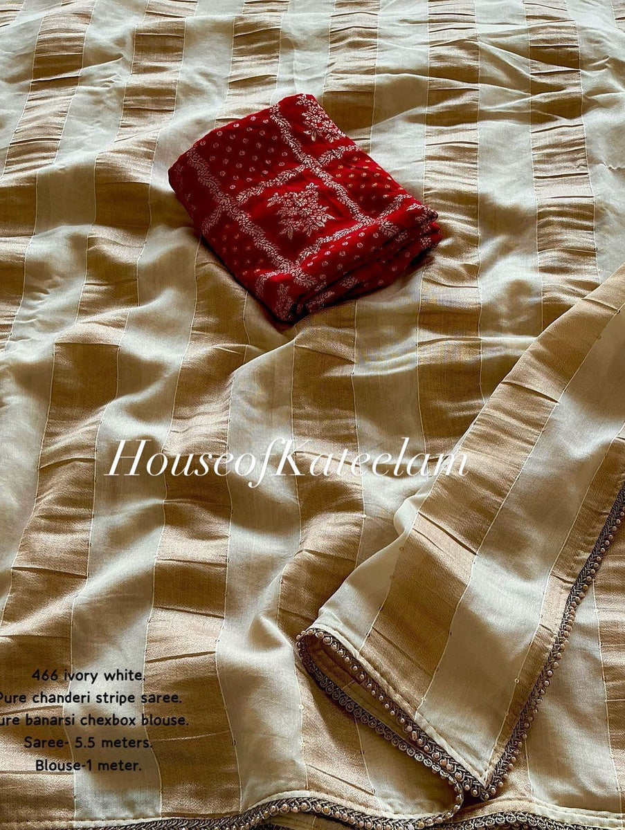 HOK9201- Vaani- White & Gold