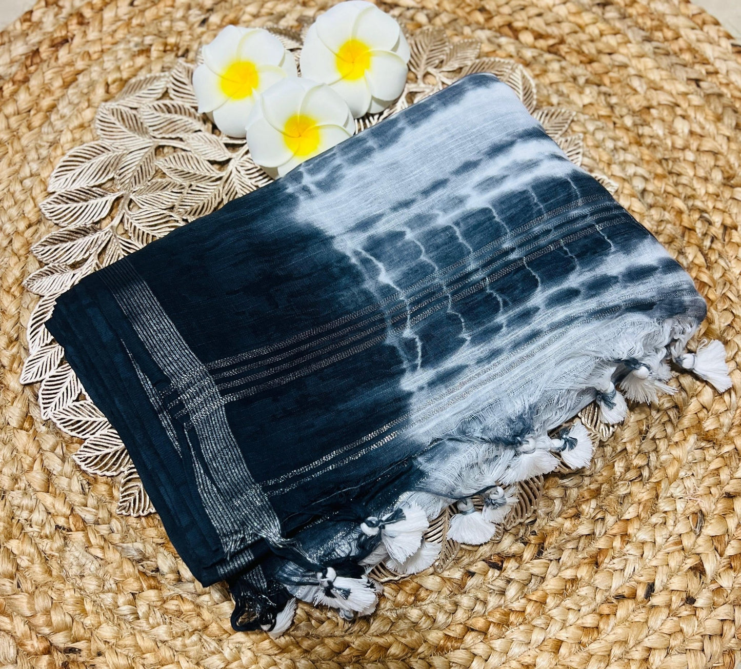 HOK0104 - Chitralekha - Shibori - Black - House of Kateelam