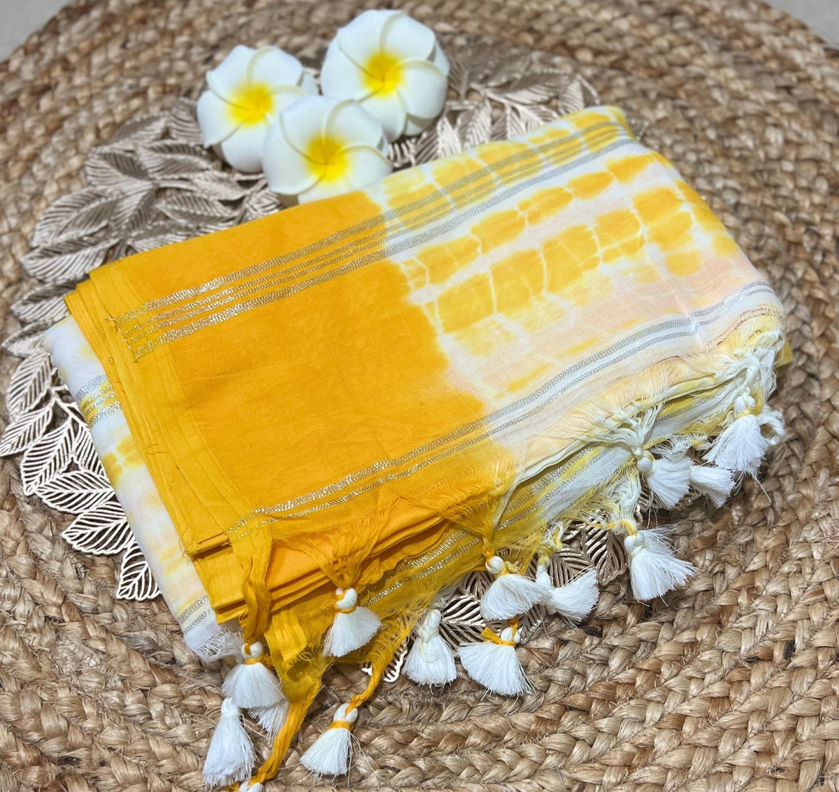 HOK0105- Chitralekha- Shibori Yellow