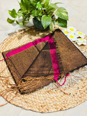HOK0202- Raamya- Plain Raaga Tissue Brown