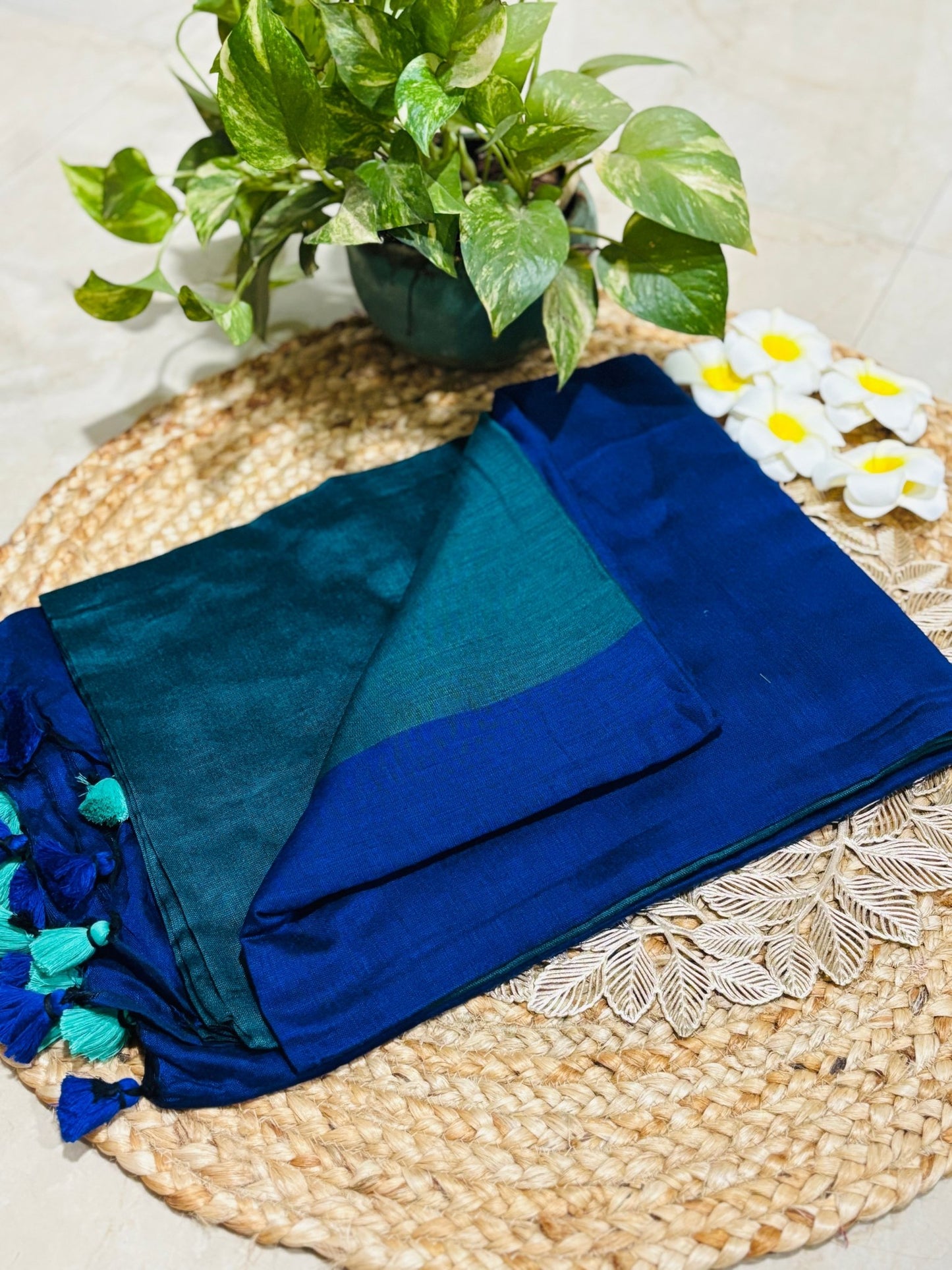 HOK0303 - Antara - Blue & Green - House of Kateelam