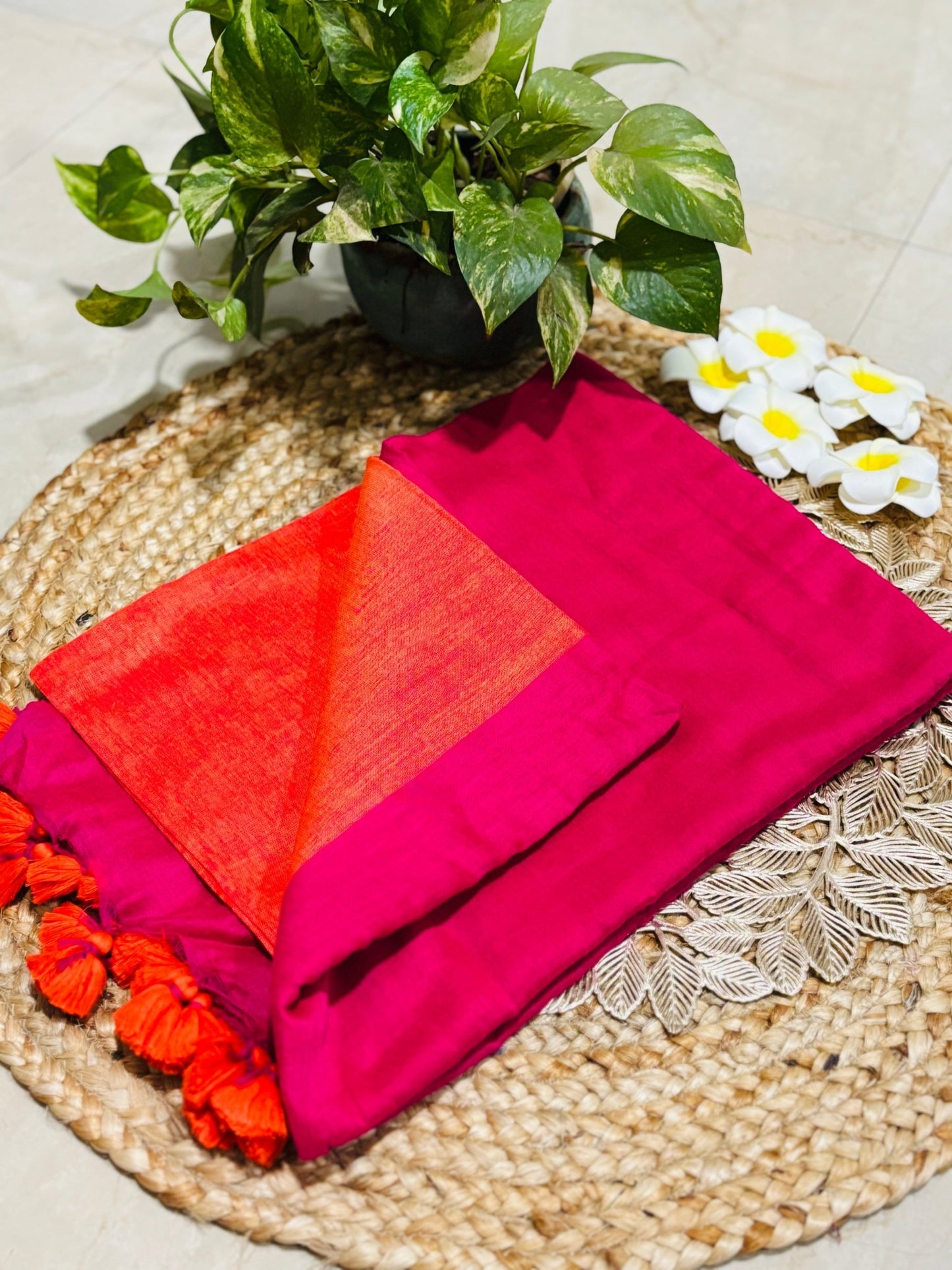 HOK0306 - Antara - Orange & Pink - House of Kateelam