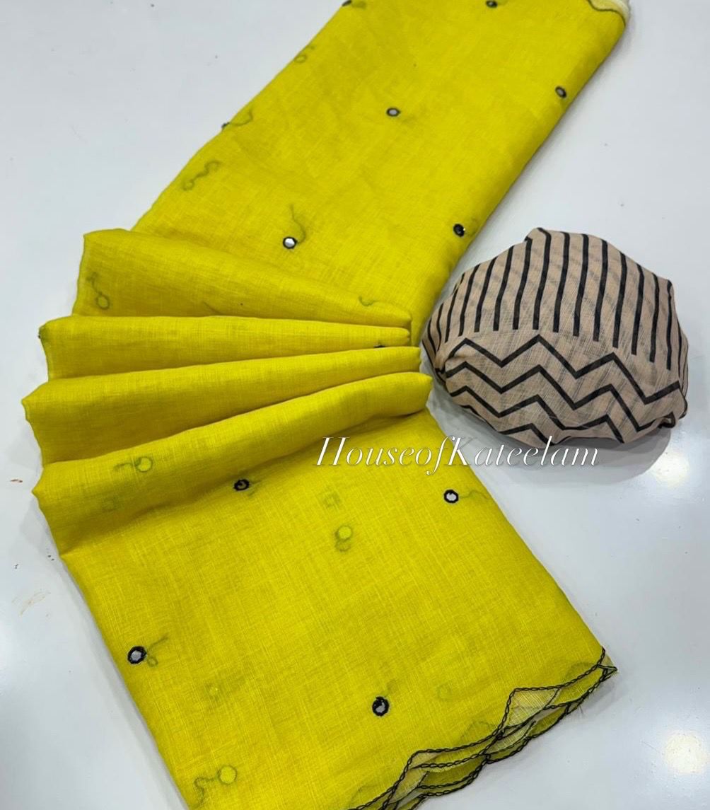 HOK103 - 02 - Sharanya - Yellow - House of Kateelam