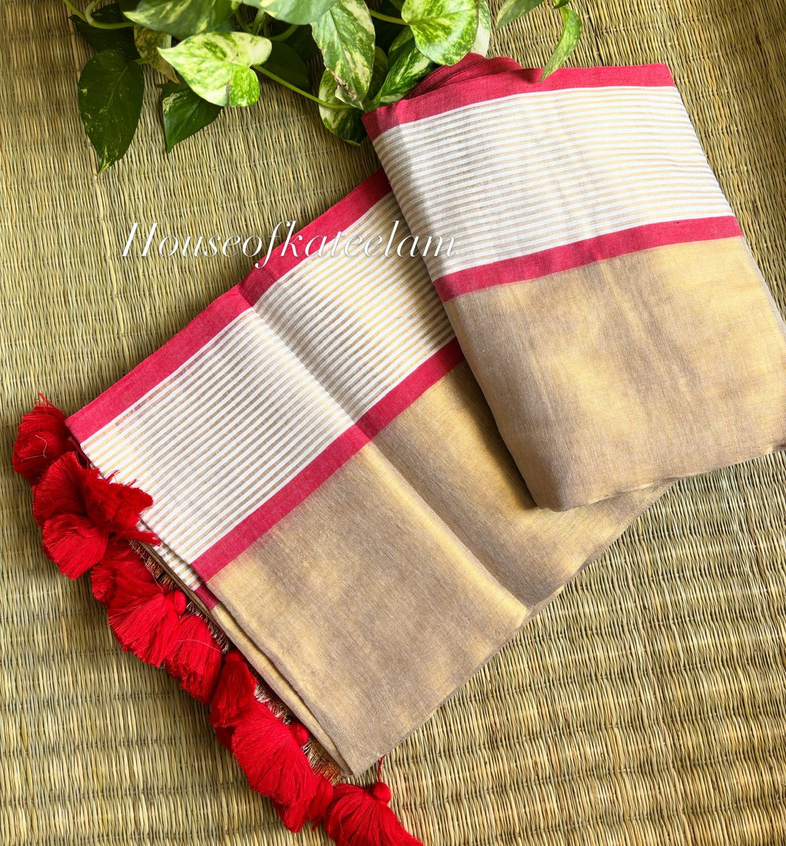 HOK104-04-Reeti- Light Gold With Red Border