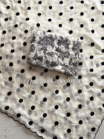 HOK115 - 03 - White & Black - House of Kateelam