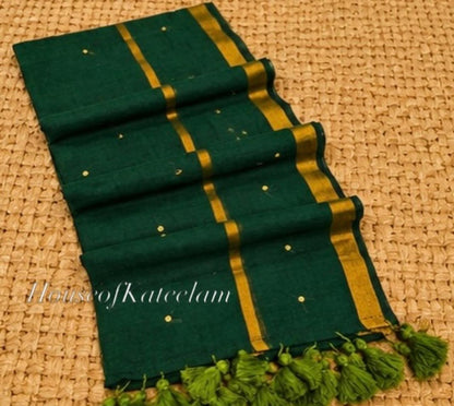 HOK116-01-Gayatri- Dark Green - House of Kateelam