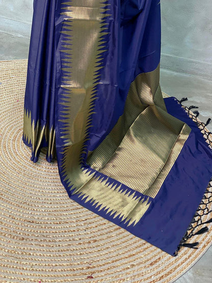 HOK119-01- Sukanya- Dark Blue - House of Kateelam