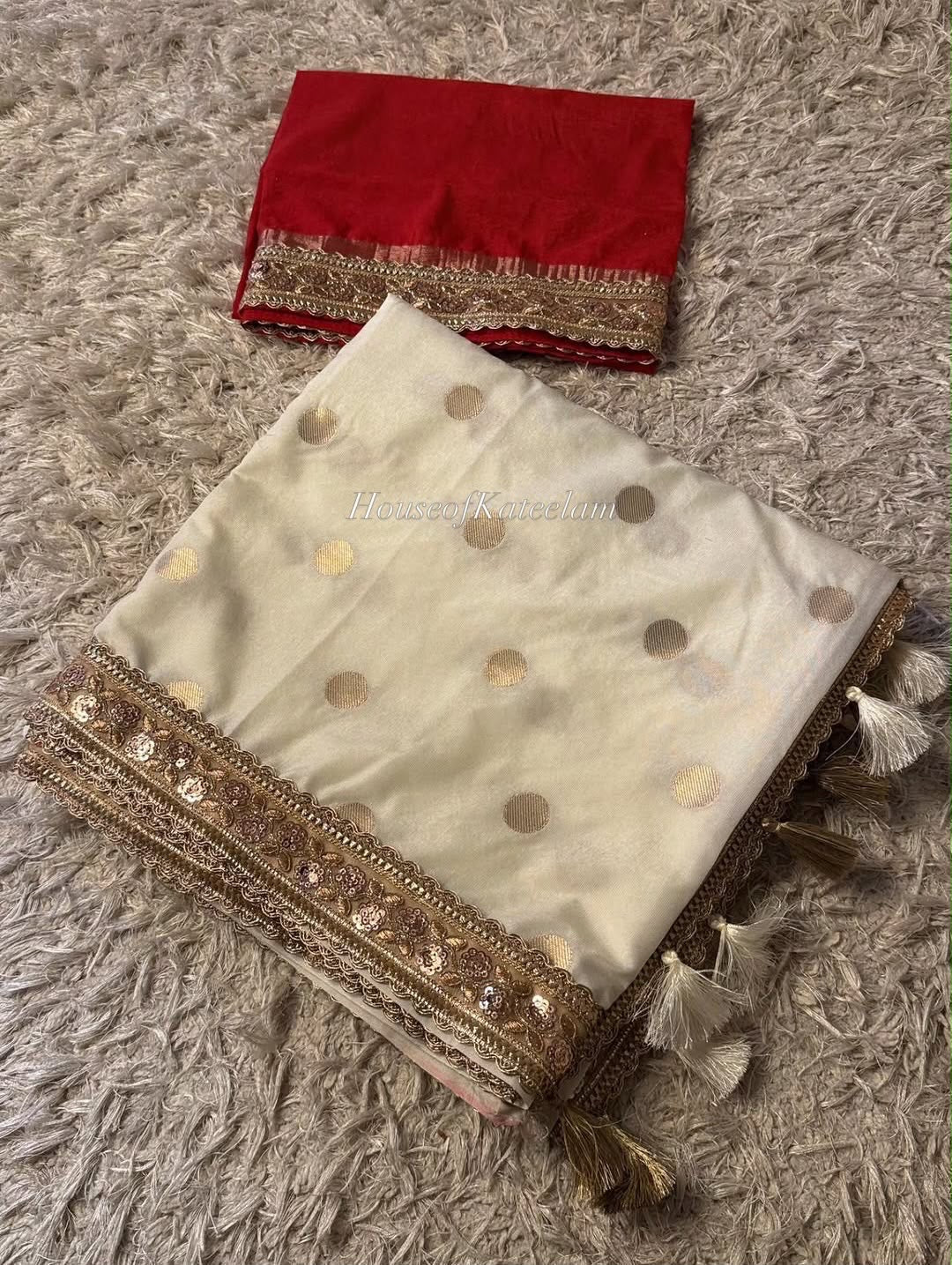HOK120-01- Sajni- Off White - House of Kateelam