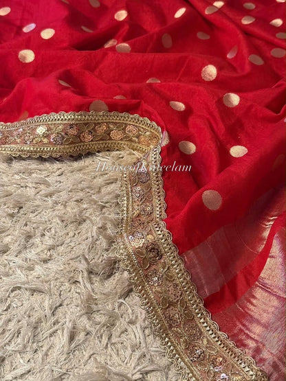 HOK120-02- Sajni- Red - House of Kateelam
