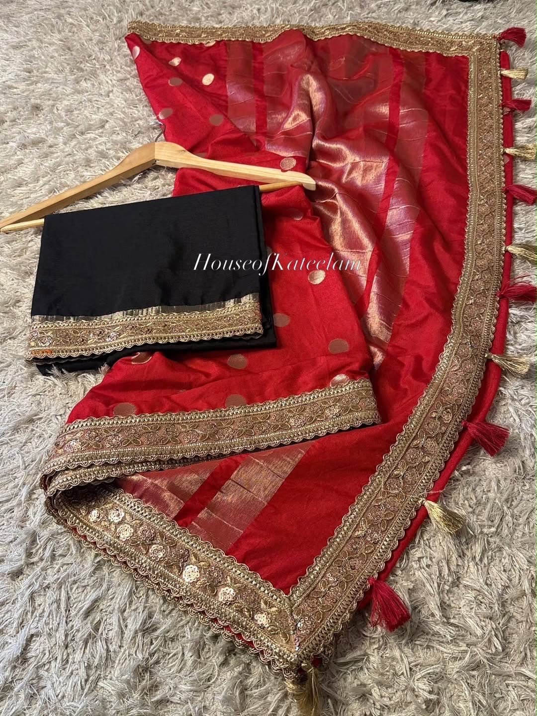HOK120-02- Sajni- Red - House of Kateelam