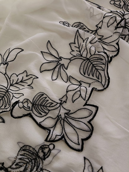 HOK122-01- Carol- White & Black - House of Kateelam