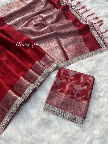 HOK123-02- Poonam- Red - House of Kateelam