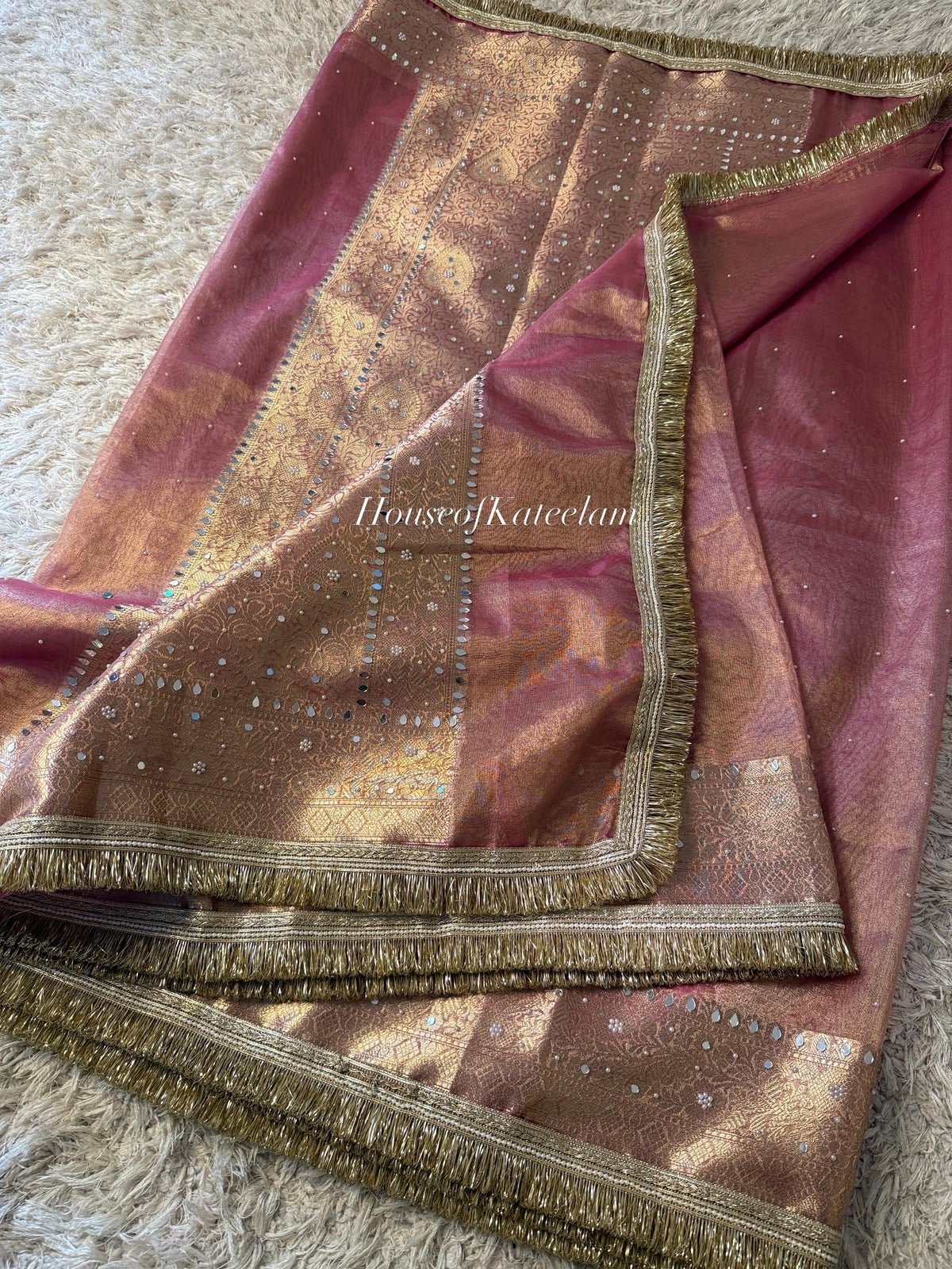 HOK127-01- Dulhan- Pink & Gold - House of Kateelam