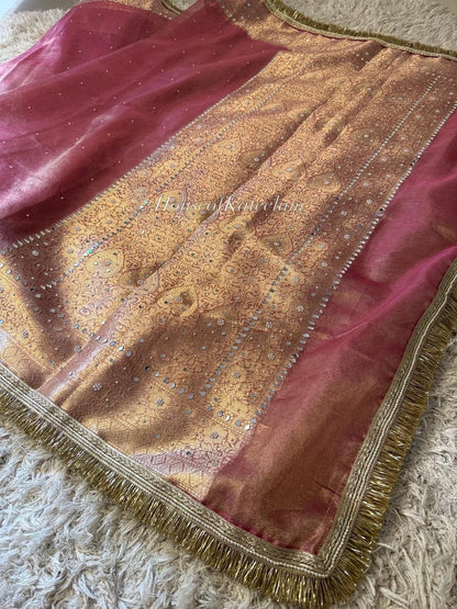 HOK127-01- Dulhan- Pink & Gold - House of Kateelam
