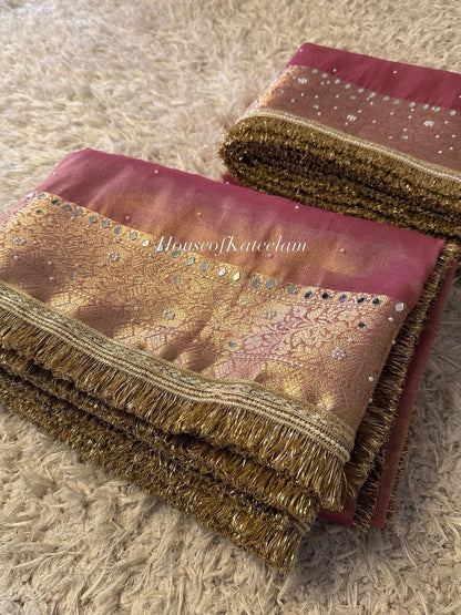 HOK127-01- Dulhan- Pink & Gold - House of Kateelam