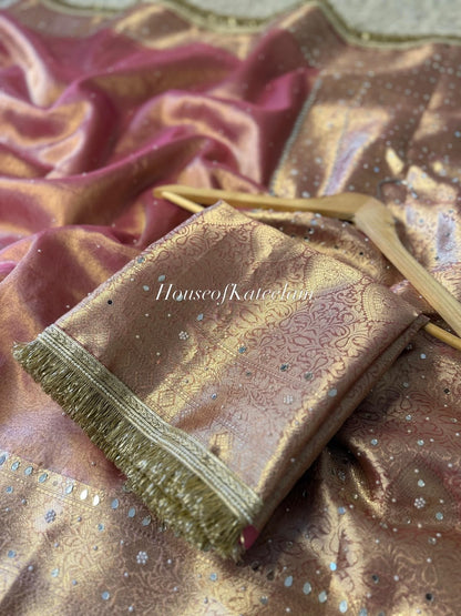 HOK127-01- Dulhan- Pink & Gold - House of Kateelam