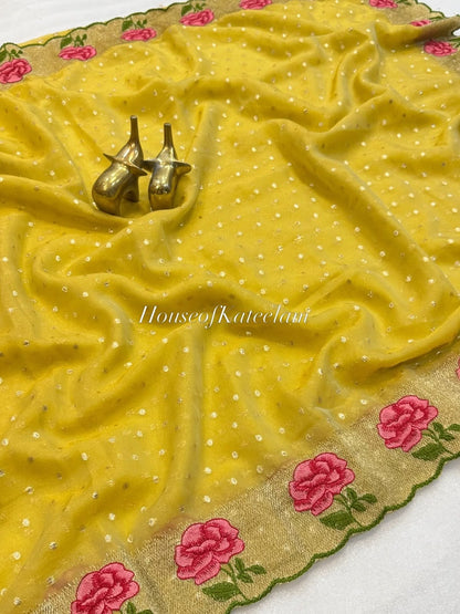 HOK131-01- Kesar- Yellow - House of Kateelam