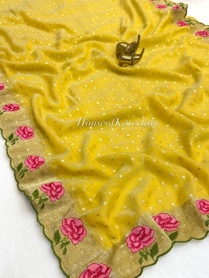 HOK131-01- Kesar- Yellow - House of Kateelam